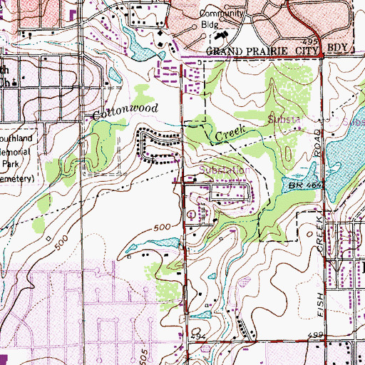 Topographic Map of Church of God, TX