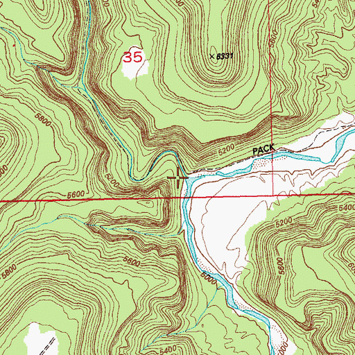Topographic Map of La Sal Creek, CO