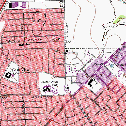 Topographic Map of Church of God Trinity Life, TX