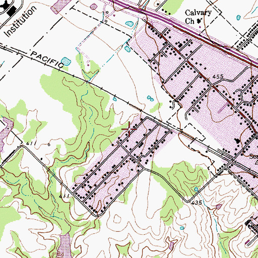 Topographic Map of Faith Church of God, TX