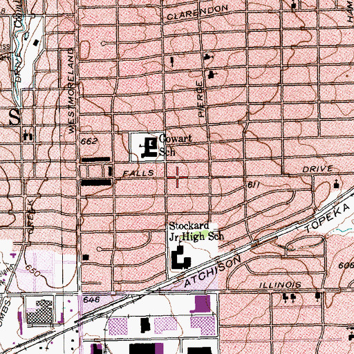 Topographic Map of Jeruel Spanish Church of God, TX