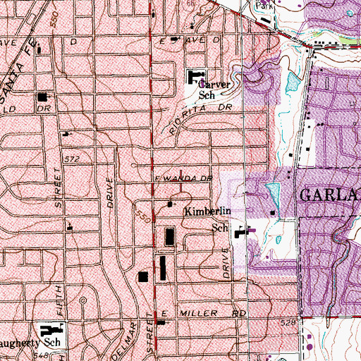 Topographic Map of New Generation Holiness Church of God, TX