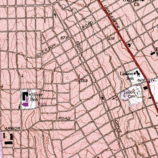 Topographic Map of New Hope Progressive Church of God and Christ, TX