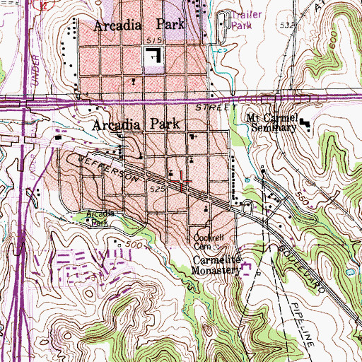 Topographic Map of Westside Iglesia de Cristo Church, TX