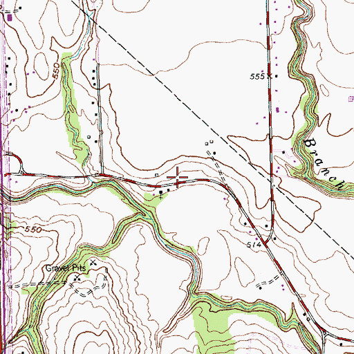 Topographic Map of Church of Christ Cold Springs, TX