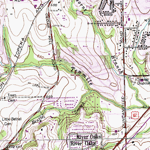 Topographic Map of Church of Christ Duncanville, TX
