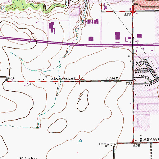 Topographic Map of Church of Christ in Forum Terrace, TX