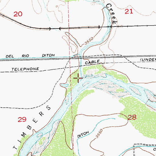 Topographic Map of Big Sandy Creek, CO