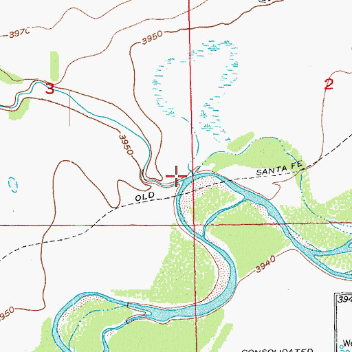 Topographic Map of Horse Creek, CO