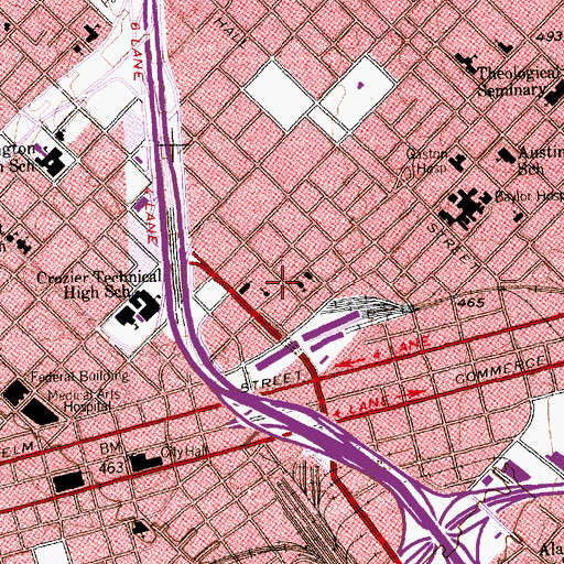 Topographic Map of Saint Andrew Kim Catholic Church, TX