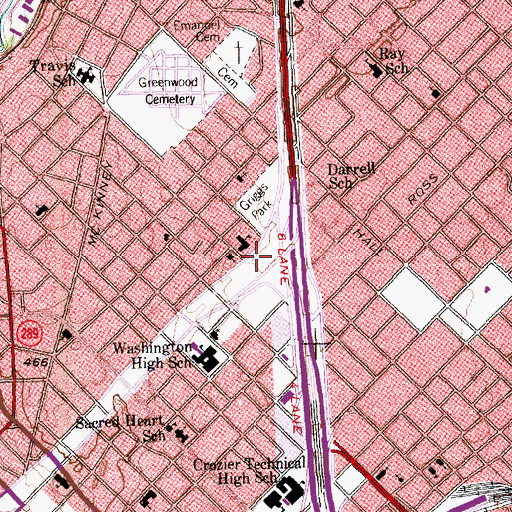 Topographic Map of Saint Peters Church, TX