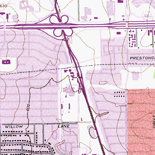 Topographic Map of Saint Rita Catholic Church, TX