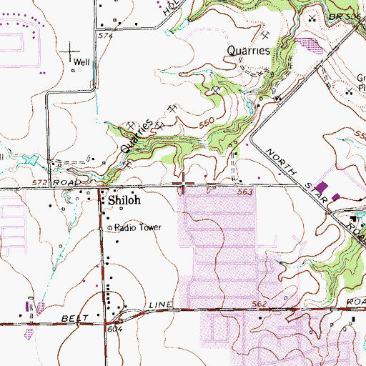 Topographic Map of Vietnamese Catholic Church, TX
