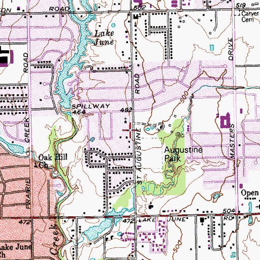 Topographic Map of Church of Christ, TX