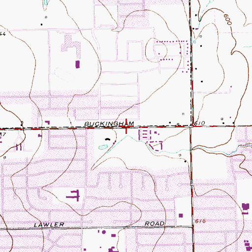 Topographic Map of Church of Christ, TX