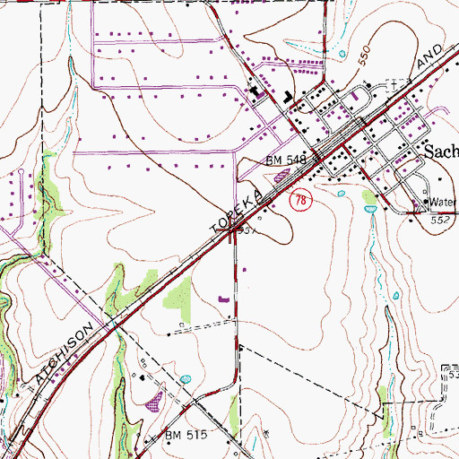 Topographic Map of Church of Christ, TX