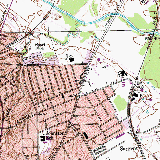 Topographic Map of Starlight Bethel Missionary Baptist Church, TX