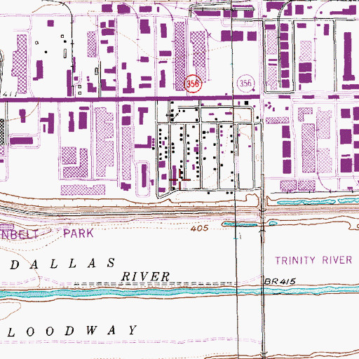 Topographic Map of Trinity Valley Baptist Church, TX