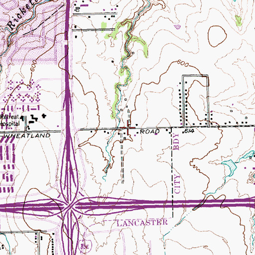 Topographic Map of Triumph Missionary Baptist Church, TX