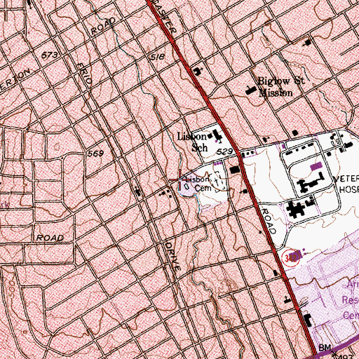 Topographic Map of True Gospel Missionary Baptist Church, TX