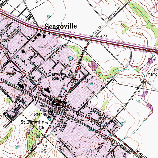 Topographic Map of Union Chapel Baptist Church, TX