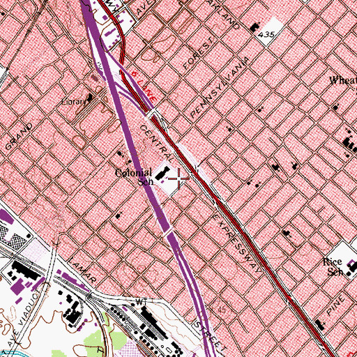 Topographic Map of Spirit of Hope Primitive Baptist Church, TX