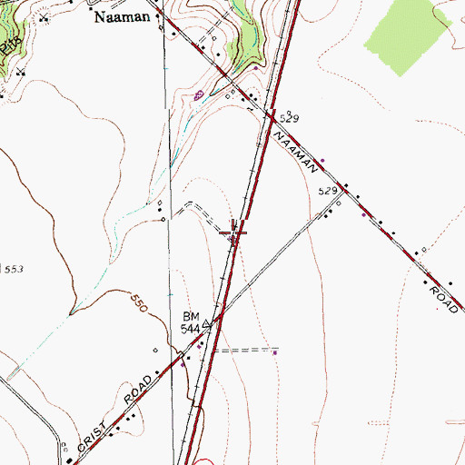 Topographic Map of Spring Creek Baptist Church, TX