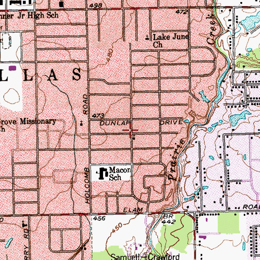 Topographic Map of Star of Bethlehem Baptist Church, TX