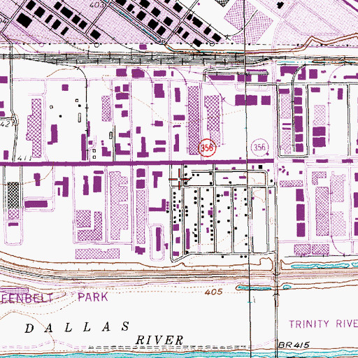 Topographic Map of United We Stand Missionary Baptist Church, TX