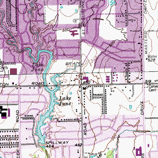 Topographic Map of Victory Temple Missionary Baptist Church, TX