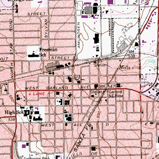 Topographic Map of Vietnamese Baptist Church of Garland, TX