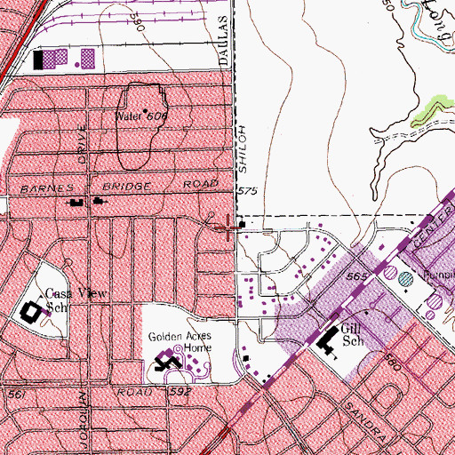Topographic Map of Vietnamese Faith Baptist Church, TX