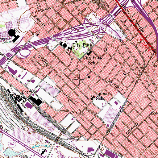 Topographic Map of Wayside Missionary Baptist Church, TX