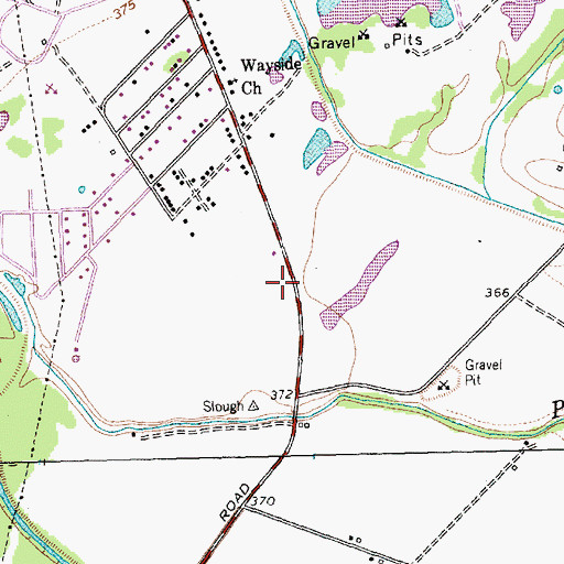 Topographic Map of Wayside Missionary Baptist Church, TX