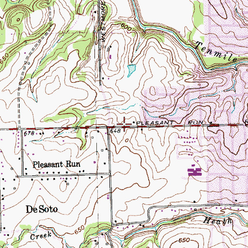 Topographic Map of Westchester Fellowship Baptist Church, TX
