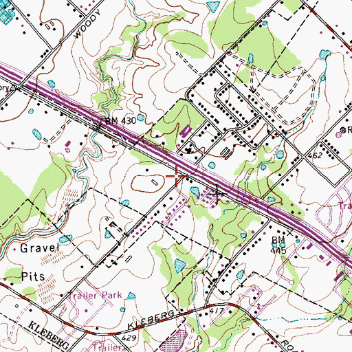 Topographic Map of Robinwood Baptist Church, TX