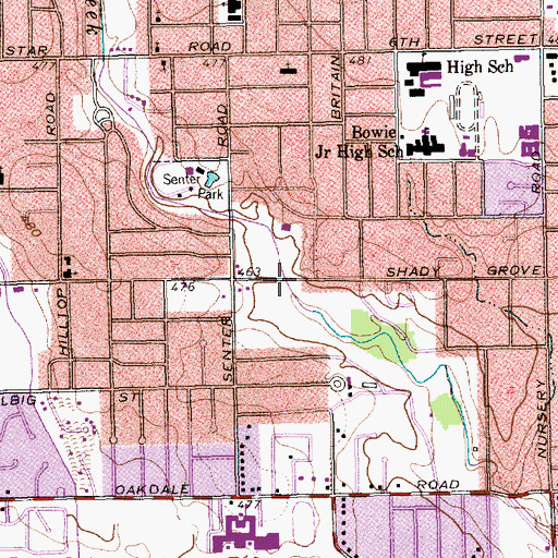 Topographic Map of Rocky Springs Missionary Baptist Church, TX