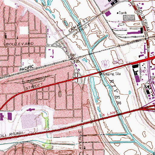 Topographic Map of Rolling Hills Baptist Church, TX