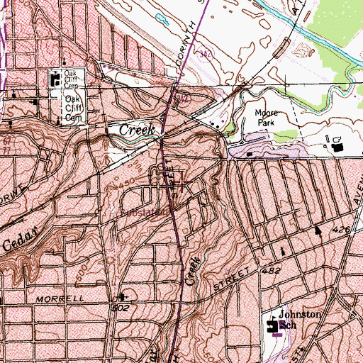 Topographic Map of Saint Agnes Missionary Baptist Church, TX