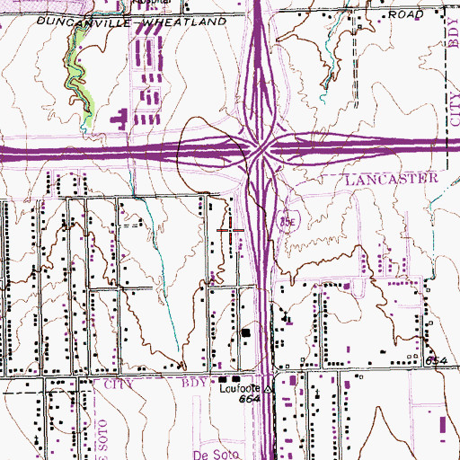 Topographic Map of Saint Mark Missionary Baptist Church, TX