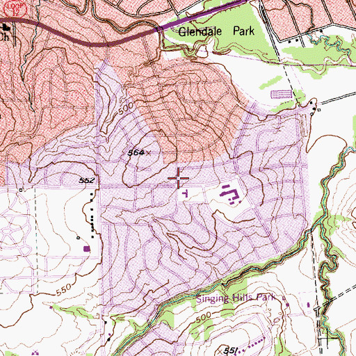 Topographic Map of Saint Phillip Missionary Baptist Church, TX