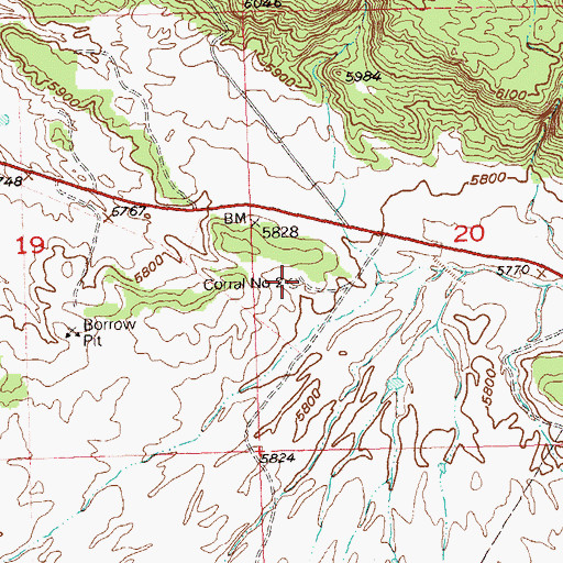 Topographic Map of Corral Number 2, CO