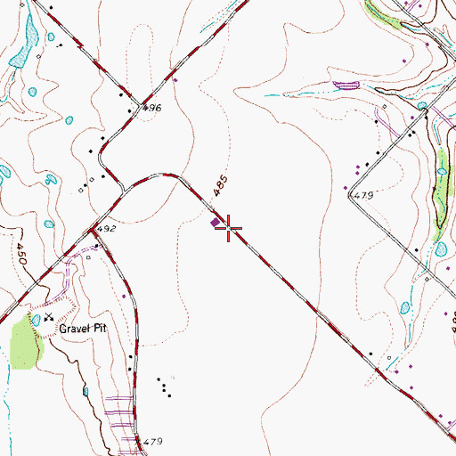 Topographic Map of Princeton Park Baptist Church, TX