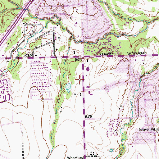 Topographic Map of Red Sea Missionary Baptist Church, TX