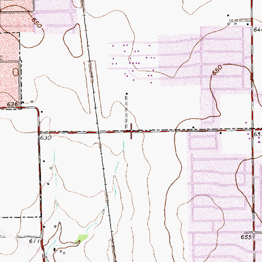 Topographic Map of Richland Baptist Church, TX
