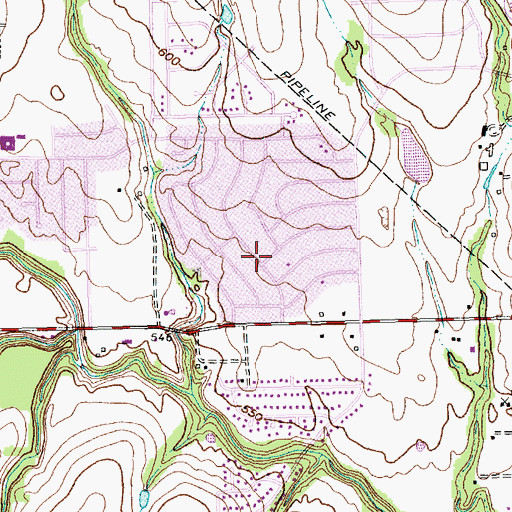 Topographic Map of Shekinah Tabernacle Baptist Church, TX