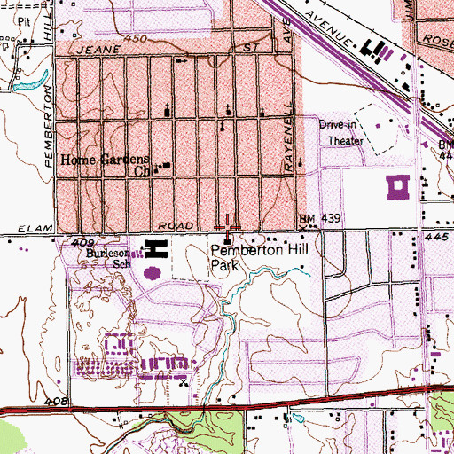 Topographic Map of Solid Rock Missionary Baptist Church, TX