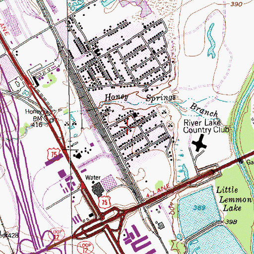 Topographic Map of South Central Missionary Baptist Church, TX
