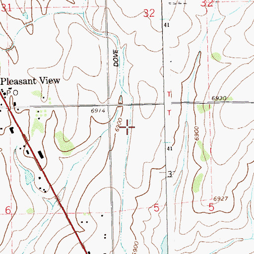 Topographic Map of Dove Creek Canal, CO