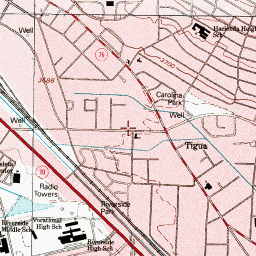 Topographic Map of Grace United Methodist Church, TX